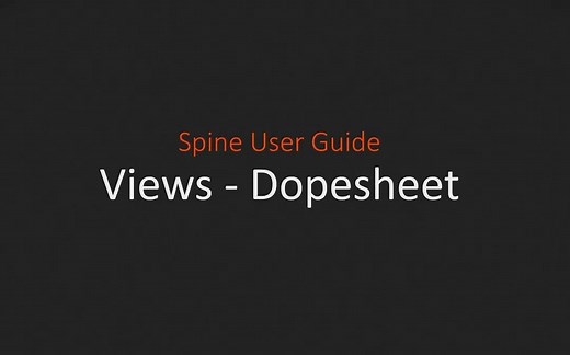 Spine Editor Guide - Views (Dopesheet)
