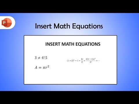 How to Insert Math Equations in PowerPoint Easily? Step-by-Step Tutorial