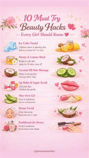10 must try beauty hacks 💗😊 #beautyhacks #beautytips #aesthetic #shorts #fyp #beautysecrets #musttry