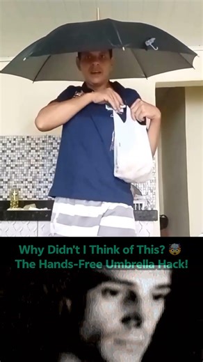 This "Hands-Free" Umbrella Hack is Genius!🌧️🛍️ #shorts