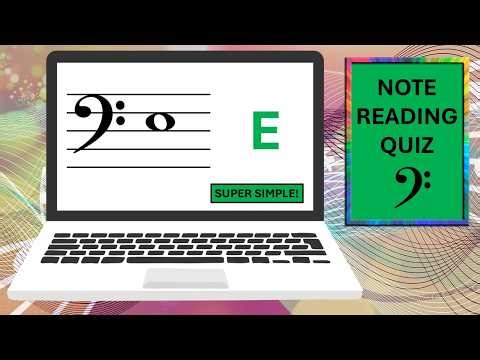 Easy Bass Clef Note Quiz - Name the Note - 12 Bass Clef Notes to name - can you name them all?