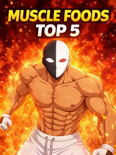 Top 5 Muscle Foods for Fast Gains! #fitness #homeworkout #fitnesstips #calisthenics #gym #food