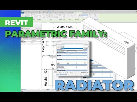 Revit. Parametric family: Radiator.