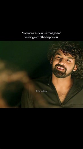 Maturity at its peak is letting go and wishing each other happiness #Hridayam #MovingOn #Acceptance