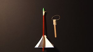 Rubberband Slingshot Rocket