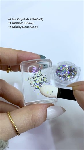 Snowflake nail base for winter-themed nail art | #naildesign