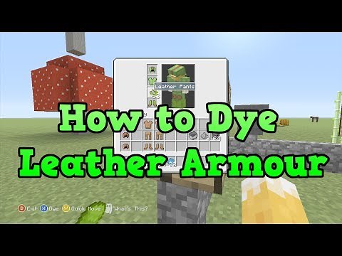 Minecraft Xbox 360 + PS3: How To Dye Leather Armour