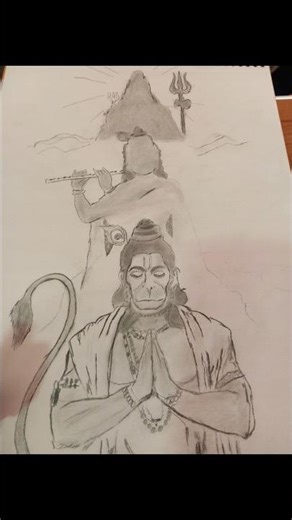 "Day 17! The holy trinity in one frame: Krishna, Shiva, and the mighty Hanuman