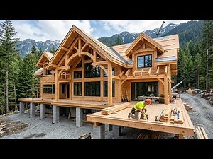 Man’s Build Beutiful Off-Frid Log Cabin in Forest Solo Journey | From Start to Finish