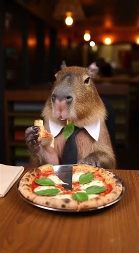 This Capybara Eats Pizza Better Than Me 🍕