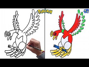 How to draw Pokemon legendaries Ho-oh