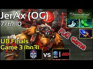 Support TI8: OG.JerAx - TI8 Main Event - UB Finals - TI 2018 - Full Game Earthshaker