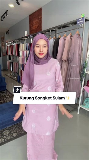 kurung songket sulam in code dusty purple 🫶🏻 #kurungmoden #raya2026 #shopping #fyp #firsyagallery