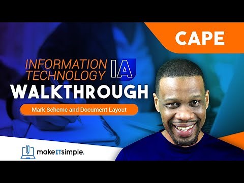 CAPE IT: IA Walkthrough Part 1 | Mark Scheme and Document Layout