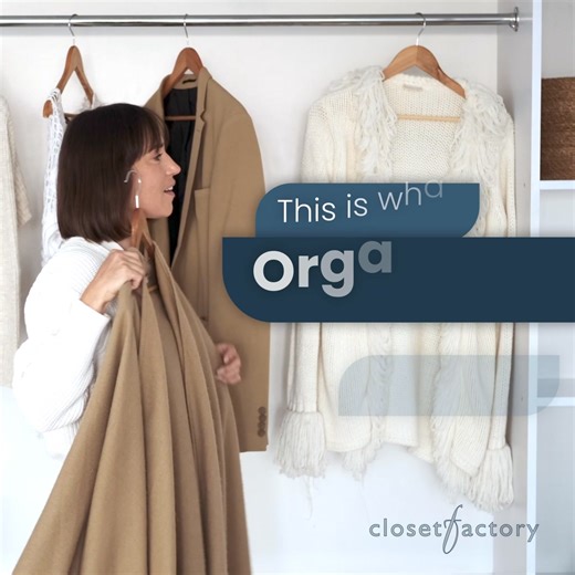 Organized is more than having a place for your things. It's the feeling of calm when you come home to a sanctuary made just for you. From design to install, Closet Factory helps you get the perfectly organized home you deserve! | Closet Factory