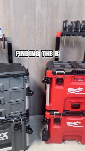 Jake Weihe (Y-He) on Instagram: "Which toolbox system is the best? Part 1: Aluminum rails- Milwaukee Packout Vs. Flex Stackpack Both systems have their own pros and cons but it’s easy to make any of your boxes better with PRAs or FRAs like the magnet, anchor point, long tool holders and MORE! Available on WEIHEDESIGNS.com Follow for more toolbox vs toolbox comparisons #weihedesigns #milwaukeepackout #packout #packoutrails #pra #fra #flexstackpack #stackpack #flexpowertools #milwaukeetool #milwau
