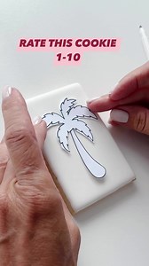 🌴 Everything was going great with this Palm Tree Cookie until I panicked and didn’t know where to put the leaves 🥴 #bekasbakery #decoratedsugarcookies #decoratedcookies #royalicingcookies #satisfyingvideo #cookiedecorating #cookiedecoratingvideo #palmtrees #summercookies #cookiereels #beachbum | Beka Claire