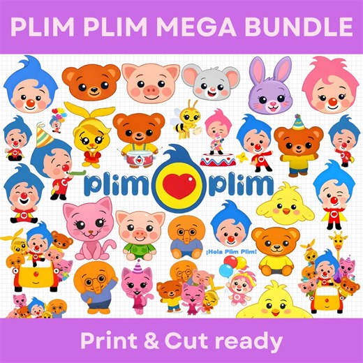 Kids Cartoon Characters Png Svg Bundle • Cute Animal Friends Clipart • Toddler Party Designs • Cricut PNG DXF EPS - Etsy