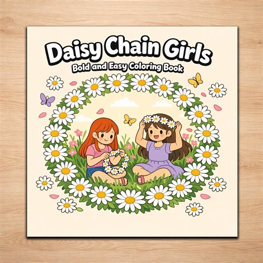 Spring Girl Coloring Pages – Daisy Flower Printable Set - Etsy Australia