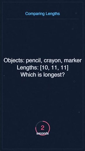 Math minute! ⏱️ Comparing Lengths — how fast are you?