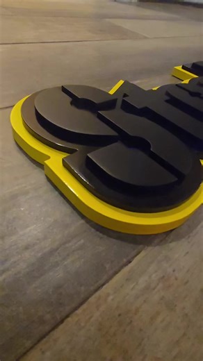 Blacked out wooden layered Steelers piece! #steelers #woodworking #blackandyellow #pittsburgh