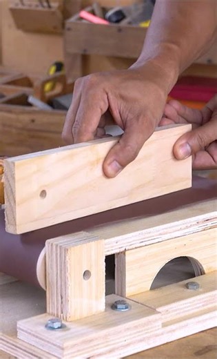 Smooth Wood Like a Pro with This DIY Hack #woodworking #tools #shorts