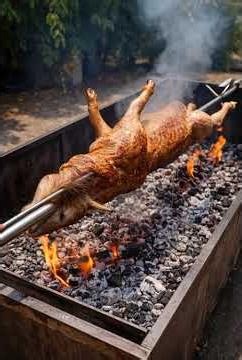 Grilled Rabbit on Charcoal Satisfying BBQ Short