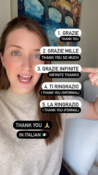 Learn Italian: Saying Thank You | Italian Vocabulary Words