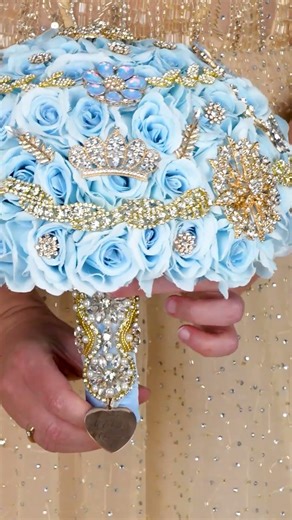 💙✨ Light Blue Quinceañera Bouquet 💐 #quinceañera