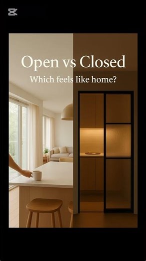 Open vs Closed Kitchen Design | Modern Home Aesthetic & Lifestyle Flow Ideas 🏡✨