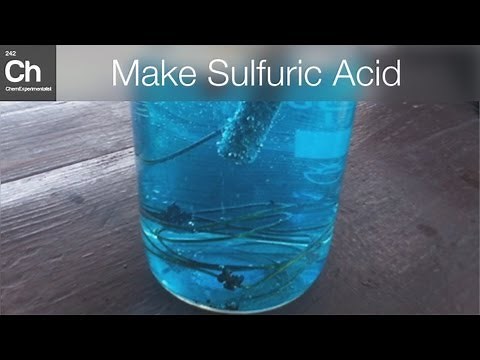 How to Make Sulfuric Acid - H2SO4 in 2 ways (CuSO4 and SO2 method) - Remake HD