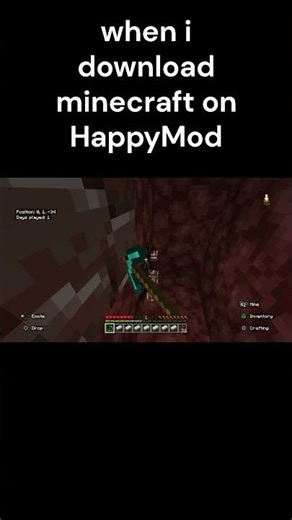 when I download minecraft on HappyMod #minecraft