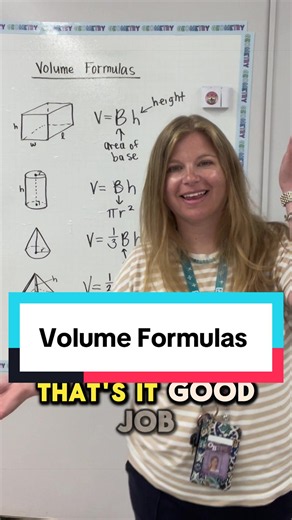 Volume Formulas #learnontiktokcontest #edutok #mathematics #geometry #volume