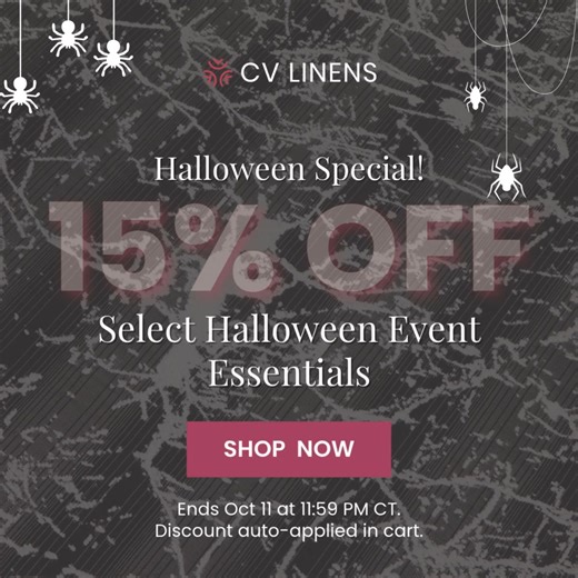 Start saving now! 🎉 Take 15% off all Deals of the Week products. Premium linens and event decor at unbeatable prices. Shop today! | CV Linens