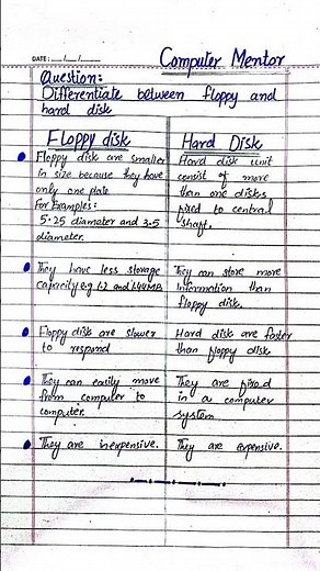 Difference between Floppy disk & Hard disk #floppydisk #harddisk #study #difference #exam#computer
