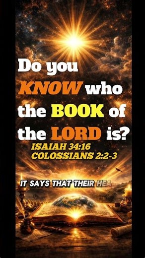 Who Is the Book of the Lord? | Isaiah 34:16 & Colossians 2:2-3 Explained #BibleStudy #biblestudy