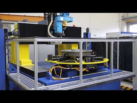 ✅ CIMAT: train wheel and gear balancing machine with an automatic 3-axis gantry milling system