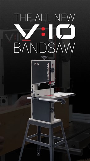 Introducing the all-new Laguna V:10 Bandsaw—setting a new standard for 10” saws. From cast iron wheels (the only in its class) to a 1HP induction motor, 5.75” resaw capacity, and advanced dust collection, the V:10 packs big-saw performance into a compact frame. Add in integrated LED lighting and you’ve got the best value in 10” bandsaws today. 🔗 Discover the V:10 Bandsaw: https://bit.ly/4gO4w0x | Laguna Tools