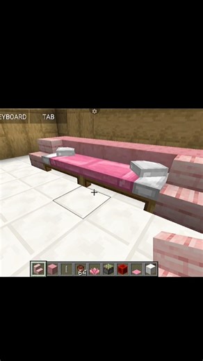 Pink sofa in Minecraft [tutorial]#minecraft