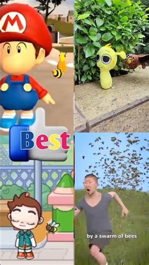 Angry😡 bee attack 🐝 ( sprunki) #funny #speemario #funnyimages #memes #helpmemakethismakesense