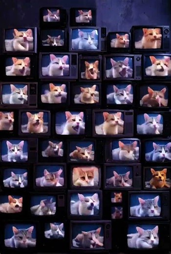 Cat & Puppy Inside the TV 📺🐱🐶✨ | テレビの中のネコと子犬 | TV 속의 고양이와 강아지 | 電視裡的貓咪和小狗 #cute #cat #dog #tv #funny