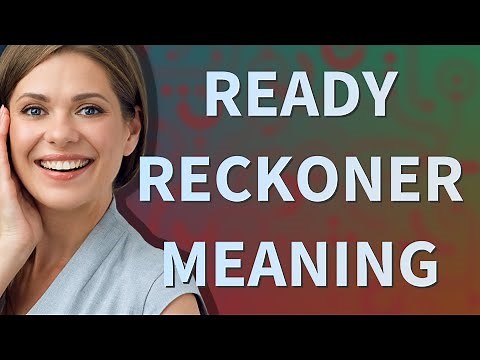 Ready reckoner | meaning of Ready reckoner