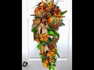 How to Create a Fall Pumpkin Swag!