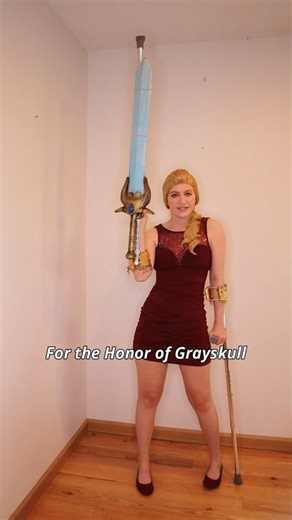 Colleen Cosplay on Instagram: "So I found out She-Ra is leaving Netflix soon. I immediately decided to start rewatching the show. Fell in love with it all over again. Pulled out my old She-Ra cosplays that I still had in storage. And recreated the sword crutch transformation video that I first came up with 5 years ago. . Check the comments for the following reel where Ill be showing you guys how I made the sword crutch happen and some commentary on doing this again 5 years later. Im really gonna