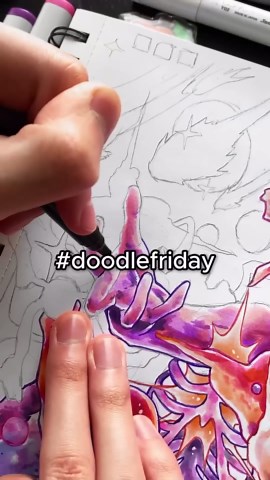 Doodle Friday: Space-Themed Marker Art
