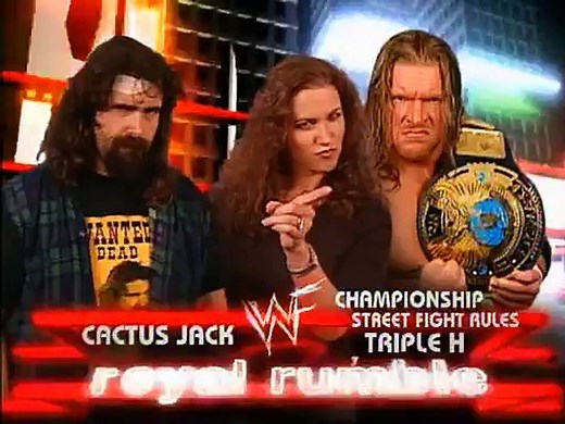 HHH vs Cactus Jack Street Fight WWF Royal Rumble 2000