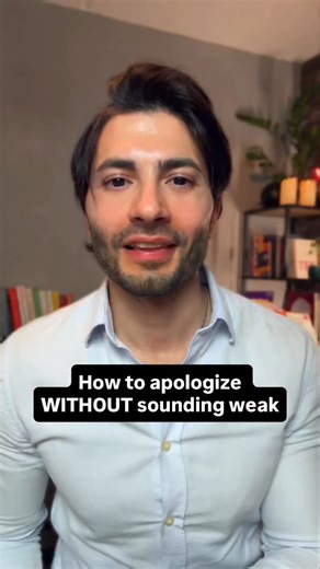 How to sincerely apologize without sounding apologetic. Use this format: First name the impact of what you did, then clarify your intent, then finish by stating the adjustment you’re willing to take. #communicationtips #emotionalintelligence #accountability #leadershipskills #workplacepsychology | Ziad Roumy