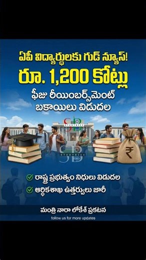 AP government releases Fee reimbursement for College students #fees #RTF #andhrapradesh