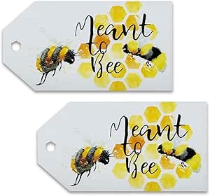 Summer-Ray 50pcs Meant to Bee Honey Favor Tags Sweet Honey Bee A Sweet Thank You Tags (White)