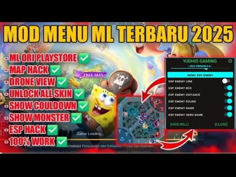 CHEAT MOBILE LEGENDS TERBARU 2025 | MOD MENU UNLOCK ALL SKIN ANTI BANNED
